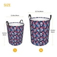 thumbnail image 3 of Sikiie Skull flower blue Print Round Dirty Clothes Basket, Waterproof Standing Foldable Storage Basket, for Laundry Room, Bedroom, Bathroom Storage-Small, 3 of 6