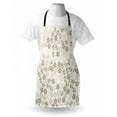 thumbnail image 3 of Flower Apron Flowers Bouquet Blossoms Ornamental Simplistic Monochromic Summer Artwork, Unisex Kitchen Bib Apron with Adjustable Neck for Cooking Baking Gardening, Beige Umber Cream, by Ambesonne, 3 of 3