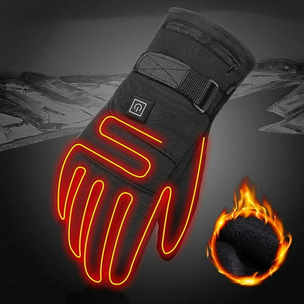 Heated Gloves 3.7V Rechargeable Battery Powered Electric Heated Hand  Warmer, 3 Heating Levels with Adjustable Temperature, Touchscreen  Waterproof and Windproof Gloves for Fishing Skiing Cycling 