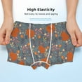 thumbnail image 3 of Yiaed Floral Squirrel Print Boys' Boxer Briefs Cotton Casual Stretch Comfort Boys Boxers - Kids Boxer Briefs Underwear for Boys (6-18)-Small, 3 of 5