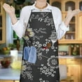 thumbnail image 6 of Dark Pioneer Flower Pattern Apron-Garden Aprons for Women with Pockets-Cotton Linen Waterproof Kitchen Cooking Gardening Aprons Adjustable for Kitchen,Cooking,BBQ and Salon 33x27 Inch, 6 of 7