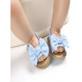thumbnail image 1 of Luxsea Summer Baby Girls Shoes Non-Slip Canvas Bowknot Toddlers Newborn Infantil Sandals, 1 of 10
