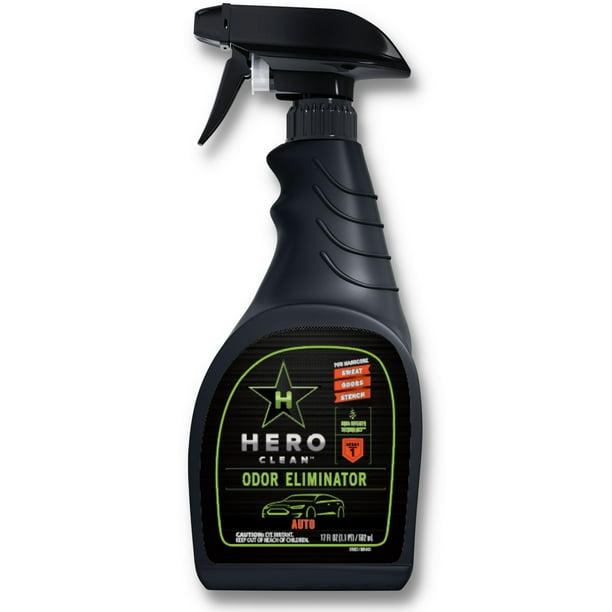 Hero Clean Auto Air Freshener and Odor Eliminator, Fresh Scent, 17 fl. oz.