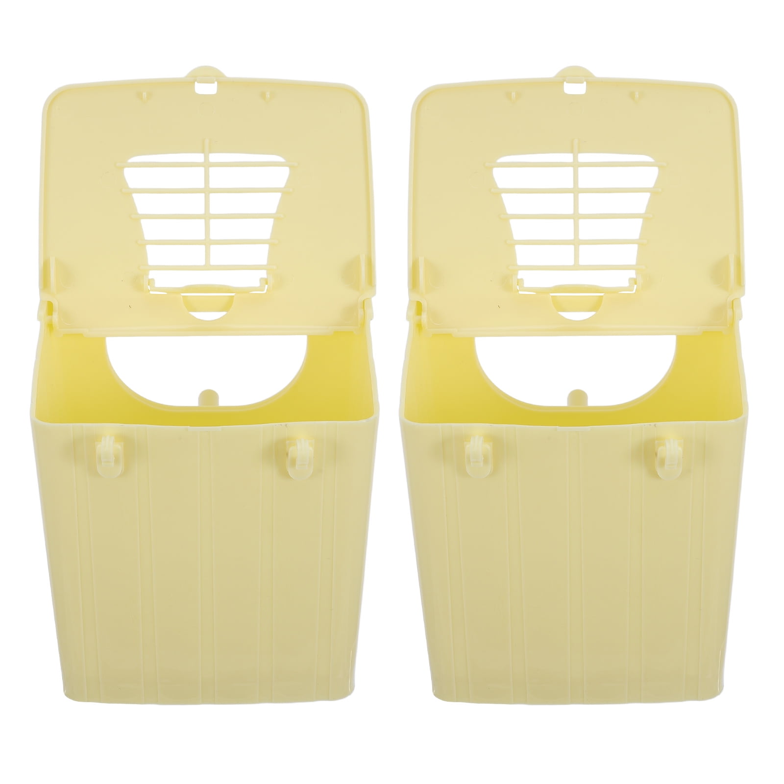 HINTRMENT Plastic Bird Nesting Box for Parakeets and Finches Yellow 2Pcs