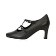 thumbnail image 3 of PEERAGE Helena Women's Wide Width T-strap Leather Shoes, 3 of 6