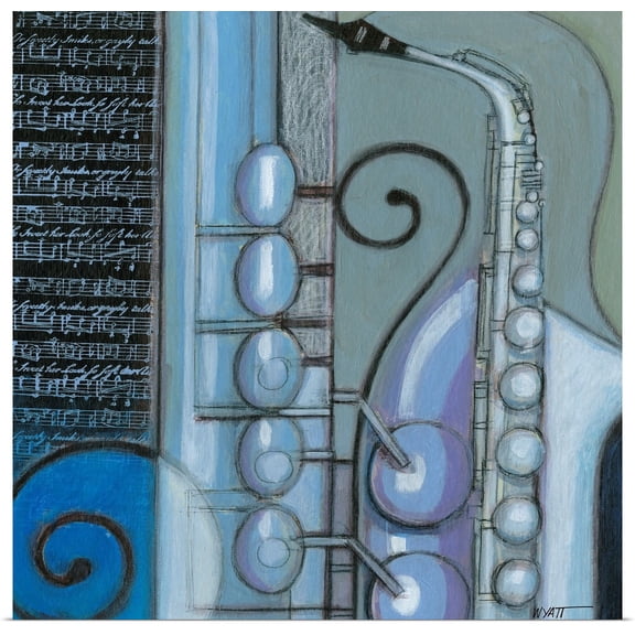 Great BIG Canvas | "Cool Jazz IV" Art Print - 30x30