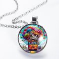 thumbnail image 2 of Mind Car Glass Circular Pendant Necklace Jewelry, 2 of 5