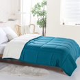 thumbnail image 6 of Seward Park Down Alternative Comforter Full/Queen Size Lightweight Soft Duvet Insert Cooling Summer Teal Blue Green/White, 6 of 6