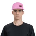 thumbnail image 4 of ZICANCN Abstract Baseball Caps, Trucker Hats for Men And Women, Adjustable Breathable Flat Caps, Pink, 4 of 6