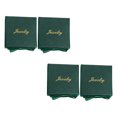 thumbnail image 4 of 4PCS Retro Dark Green Bow Jewelry Box Earrings Ring Packaging Box (Green), 4 of 7