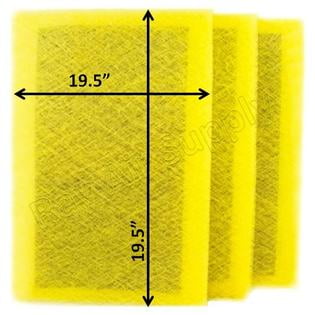 

MicroPower Guard Air Cleaner Replacement Filter Pads 21x22 Refills (3 Pack)