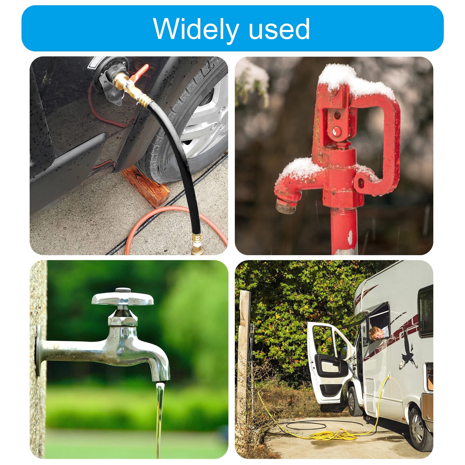 Winterize Sprinkler Blowout Adapter Hose Male Female Quick Connecting Sprinkler Winterization Kits with Shut Close Valves