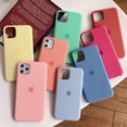 thumbnail image 3 of Líquido de lujo suave silicona teléfono caso para iPhone 11 Pro Max 11Pro caramelo color sólido protección completa contraportada BAP3, 3 of 4