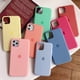 thumbnail image 3 of Líquido de lujo suave silicona teléfono caso para iPhone 11 Pro Max 11Pro caramelo color sólido protección completa contraportada BAP3, 3 of 4