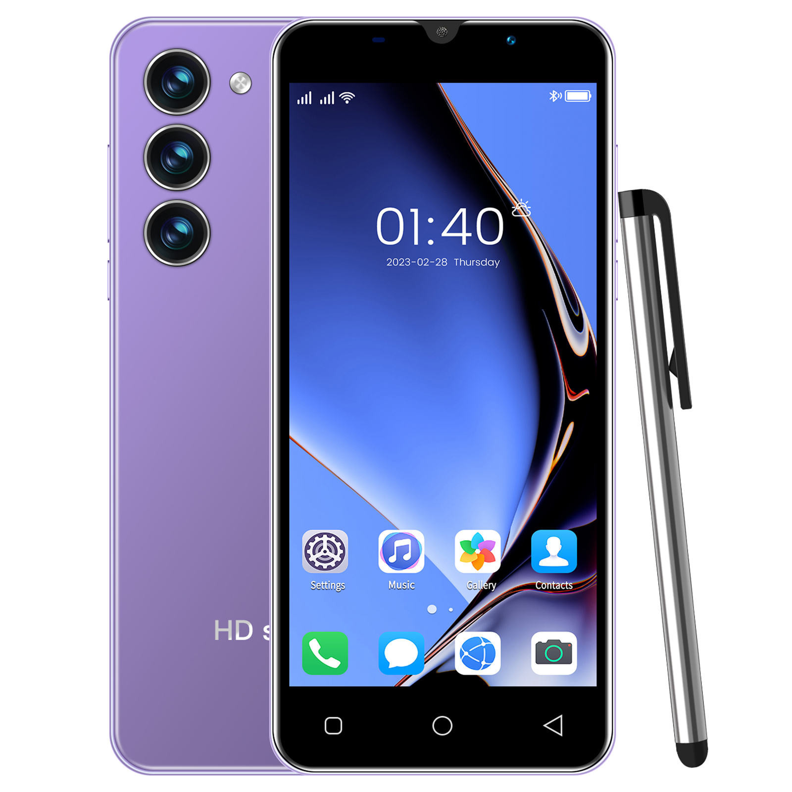 HOMBOTI Smart Phone Clearance Smartphone Straight Talk T1 Pro 5G Android 7.1 Smartphone 6.53-inch HD Standby Card Slot 2+16G Memory 2600mAh Battery Removable Back Cover