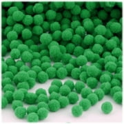 Polyester Pom Poms, solid Color, 7mm, 100-pc, Light Green