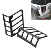 Jeep Wrangler Rear Euro Five Bar Tail Light Guard Cover Protector for 2007 2008 2009 2010 2011 2012 2013 2014 2015 2016 2017 2018 Jeep JK & Wrangler - Pair (Gloss Black)