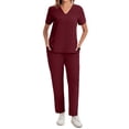 thumbnail image 2 of Natural Uniforms Womens Cool Stretch Modern Tuck-In Top Yoga Jogger Scrub Set with Regular and Petite Sizes 2025 Red XXL, 2 of 4