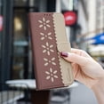 thumbnail image 4 of Allytechgroup Wallet Case for iPhone 16e, PU Leather Case with Credit Card Slot Magnetic Closure Floral Cutout Shockproof Protective Back Cover for iPhone 16e, Brown, 4 of 9