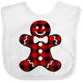 thumbnail image 3 of Inktastic Buffalo Plaid Gingerbread Man Boys or Girls Baby Bib, 3 of 4