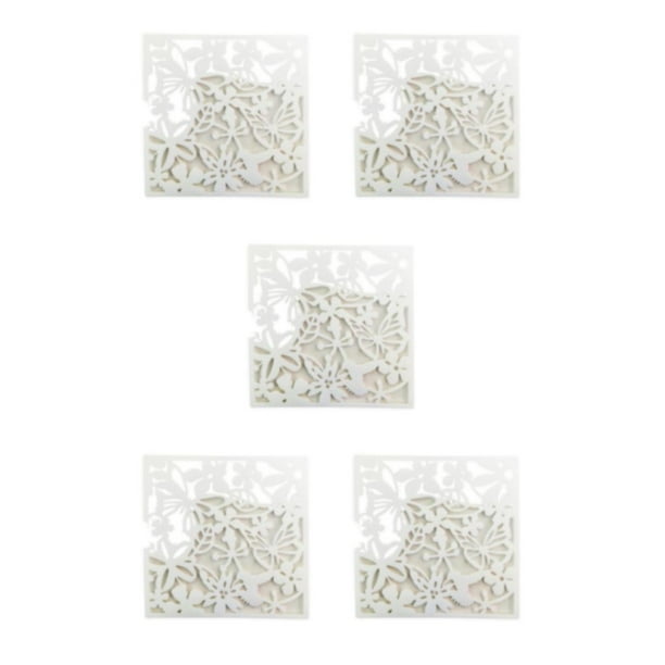 Advancent Panel de pantallas divisorias colgantes de 4 piezas, fácil de montar, mariposas blancas decorativas elegantes, modernas y duraderas Type2 NO2