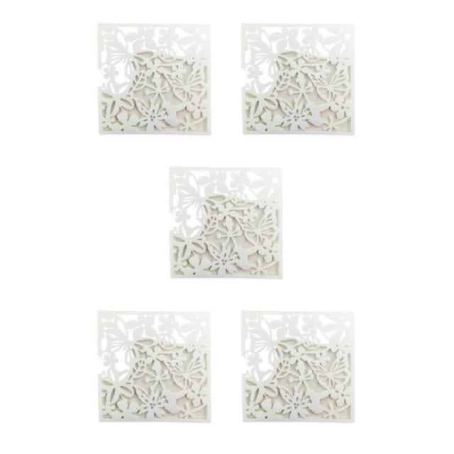 Cateissary Panel de pantallas divisorias colgantes de 4 piezas, elegante, ligero y fácil de montar, mariposas blancas multifuncionales Type2 NO2