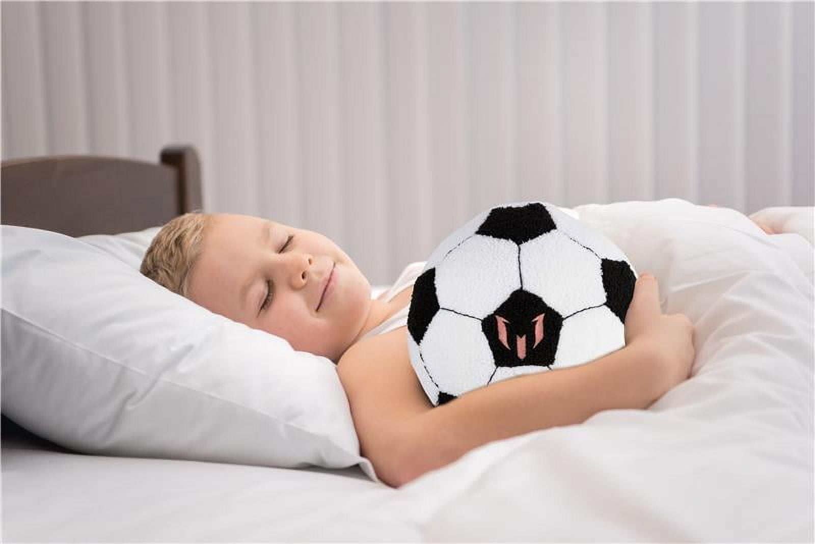 Messi 12" Soccer Ball Pillow Buddy, Polyester, Black & White, Messi