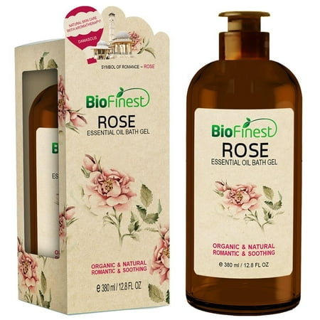 Biofinest Rose Essential Oil Shower Gel - Premium Grade - Natural Romantic Scent - Refreshing and Moisturizing - For All Skin (380ml /12.8