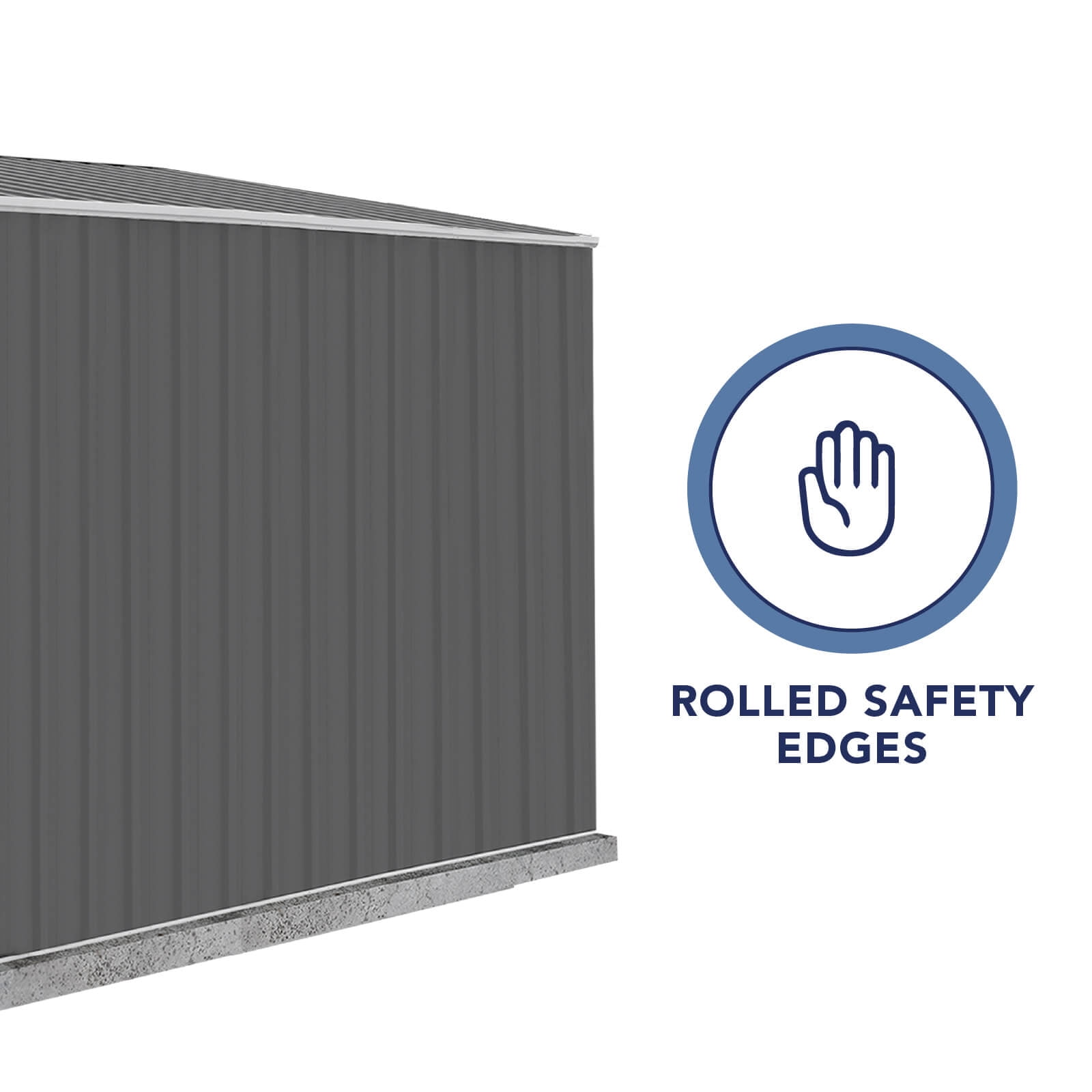Absco Durango 5' x 10' Metal Bike Shed - Woodland Gray