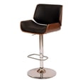 thumbnail image 2 of Bowery Hill Tabouret de Bar Pivotant Moderne en Similicuir 33 Pouces Noir, 2 of 4