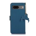 thumbnail image 5 of Nalacover for Google Pixel 7 Synthetic Leather and Soft TPU Case,360 Protection Flexible Luxury Magnetic RFID Flip Wallet Card Slots Kickstand Shockproof Cover with Cute Pendant.Blue, 5 of 8