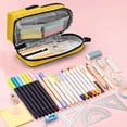 thumbnail image 5 of ALAZA Solid Yellow Pencil Case Pen Pouch Stationery Organizer Bag, 5 of 7