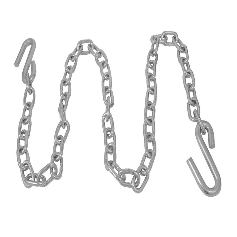 Attwood 11011-7 Heavy-Duty 51-inch Steel Boat Trailer Safety Chain with Spring  Clip Hooks 