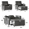 Sofa Bed Chair, 3in1 Sofa Chair Bed Sofa with Wing Table and USB Port