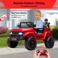 thumbnail image 4 of Historyli Camioneta Eléctrica para Niños 12V con Control Remoto - Carro De Juguete para Niñas y Niños De 4 a 8 Años,3 Velocidades,Suspensión,Música,Luces LED,Rojo, 4 of 9