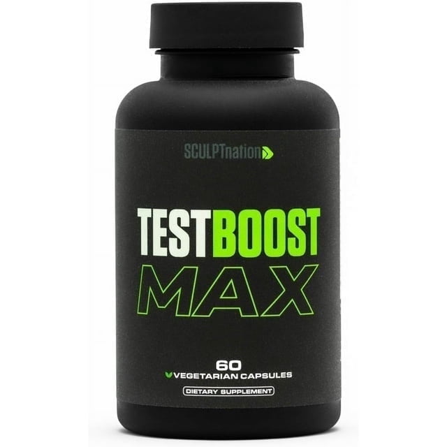 Sculpt Nation Test Boost Max Testosterone Supplement for Men, Sports Nutrition, Natural Energy Stamina and Strength Booster, Gluten Free, 60 Capsules