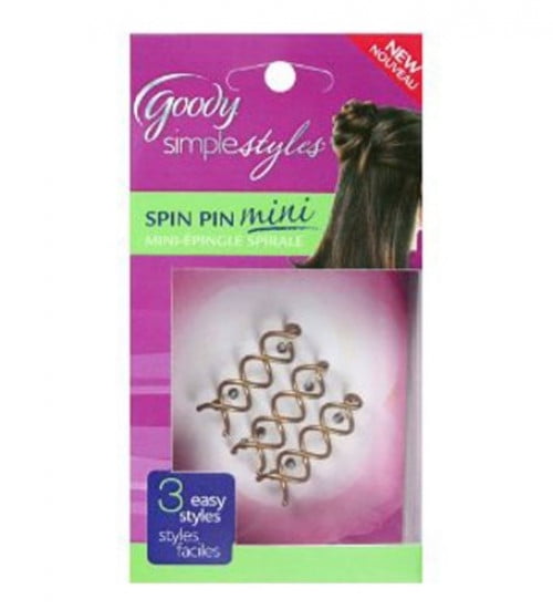 Goody Simple Styles Mini Spin Hair Pin, Assorted Colors, 3count