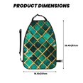 thumbnail image 6 of Kdxio Green Mosaic Glass Print 2 Pack Car Kick Mat Seat Cover Back Protector Mat with Pockets for Organizer Backseat Protector and Storage Anti Kick Pad for Vehicles, 6 of 6