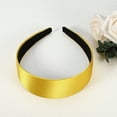 thumbnail image 7 of Unique Bargains Hair Headband Wide Satin Headband for Women Girl Yellow 1.57" Wide Headband, 7 of 7
