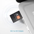 thumbnail image 5 of USBNOVEL Adaptador WiFi USB AC 600 Mbps para PC - Adaptador de red inalámbrico con banda dual 2,4 GHz, antena de alta ganancia de 5 GHz WiFi USB, Dongle WiFi para computadora portátil, 5 of 5