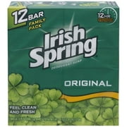 6 Pack - Irish Spring Deodorant Soap Original, 3.75 oz, 12 ea
