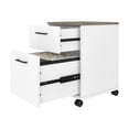 thumbnail image 3 of Key West 2 Drawer Mobile File Cabinet in White and Gray - Engineered Wood, 3 of 10