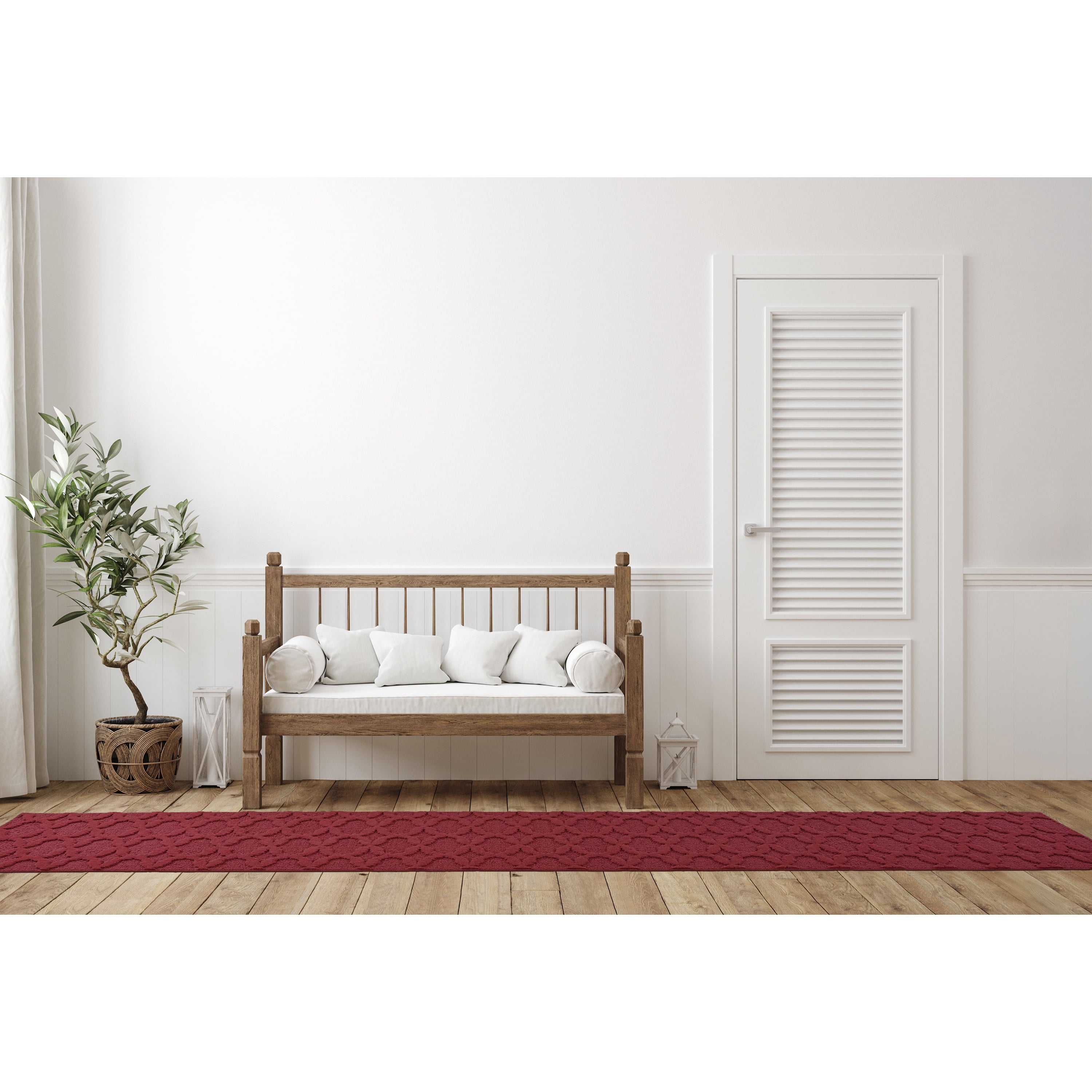 Garland Rug Sparta Chili Red Indoor Runner Rug, 2' x 12'