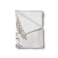 thumbnail image 2 of Coffee Soft Flannel Fleece Throw Blanket, Monochrome Sketch Branch with Leaves and Beans Agricultural Components Coffee, Cozy Plush for Indoor and Outdoor Use, 50" x 60", Pale Tan Cocoa, by Ambesonne, 2 of 5