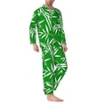 thumbnail image 2 of Fotbe Bamboo Pattern Long Sleeve Pajama Set for Men,Sleepwear Set,2-piece Loungewear Set,Soft PJs Comfy Nightwear with Pockets-X-Large, 2 of 7
