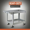 thumbnail image 2 of Ironton 500-Lb. Two Tier Rolling Utility Cart with Wheels, Two 5" Non-Marking Swivel Casters, for Warehouse, Classroom, Garage, 2 of 9