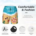 thumbnail image 2 of Kdxio Hello Summer1 Print Men's Swim Trunks with Compression Liner 7 Inch Inseam Quick Dry Swim Shorts, 2 of 5