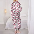 thumbnail image 6 of Goofa Rose Flowers Printed Women’s 2 Piece Pajama Set Super,Pajamas Women's Long Sleeve Sleepwear Soft Button Down Loungewear Pjs Lounge Set Nightwear-, 6 of 9