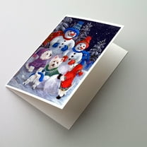 Caroline's Treasures Westie Snowpeople Greeting Cards with Envelopes, 5" x 7" (8 Count)
