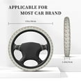 thumbnail image 4 of Disketp Funny Cat White Elastic Microfiber Steering Wheel Cover for Truck,SUV,Cars,Universal 15 inch,Anti-Slip, 4 of 6